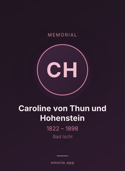 Memorial portrait of Caroline von Thun und Hohenstein