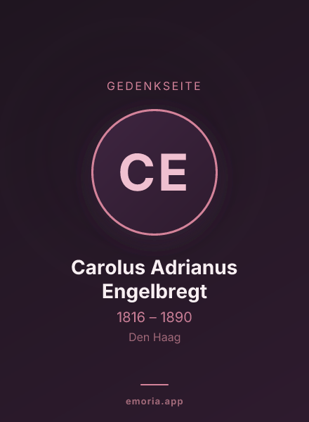 Gedenkportrait von Carolus Adrianus Engelbregt