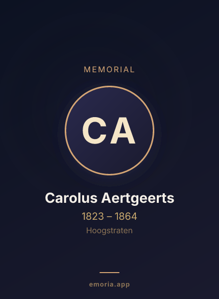 Memorial portrait of Carolus Aertgeerts