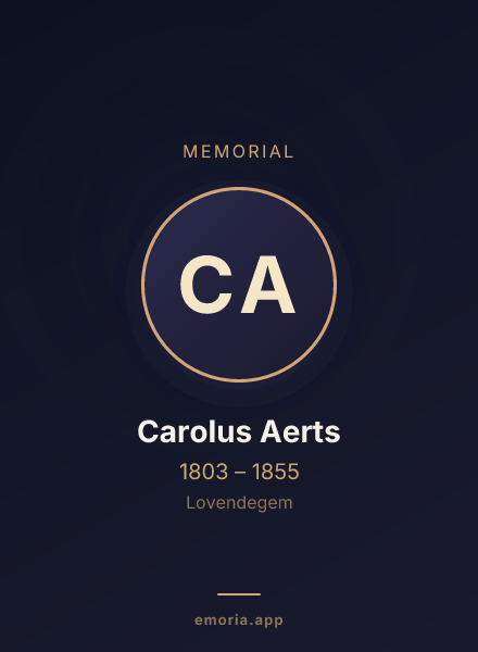 Memorial portrait of Carolus Aerts