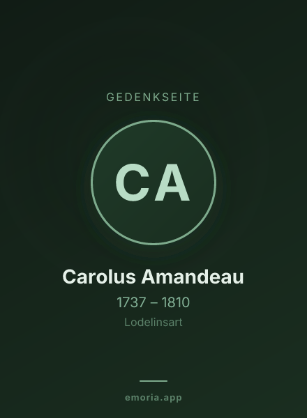 Gedenkportrait von Carolus Amandeau