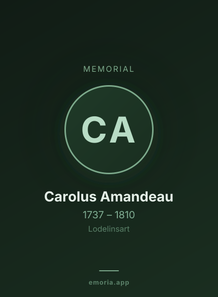 Memorial portrait of Carolus Amandeau