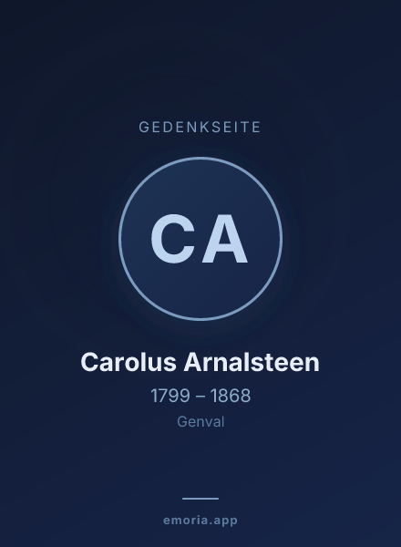 Gedenkportrait von Carolus Arnalsteen