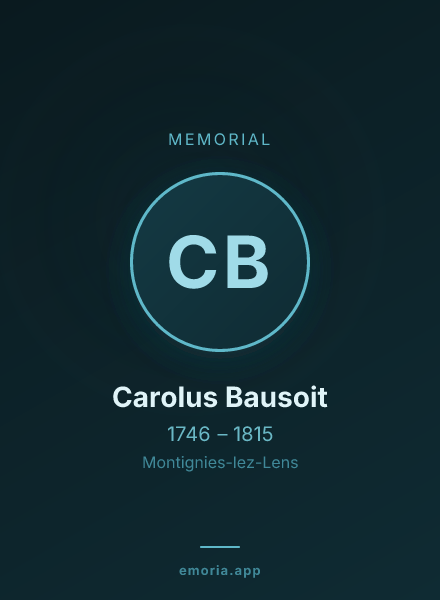 Memorial portrait of Carolus Bausoit