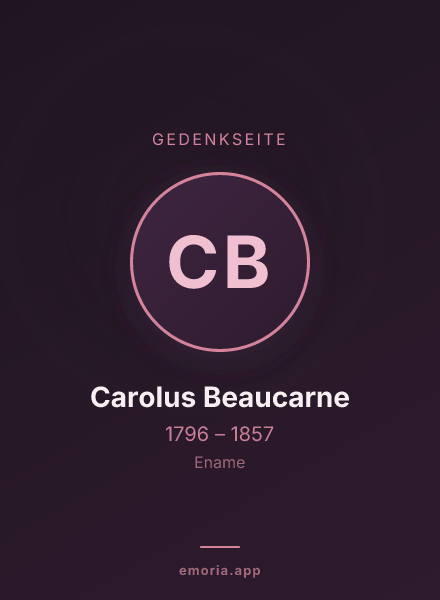 Gedenkportrait von Carolus Beaucarne