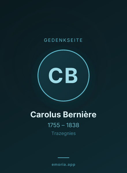 Gedenkportrait von Carolus Bernière