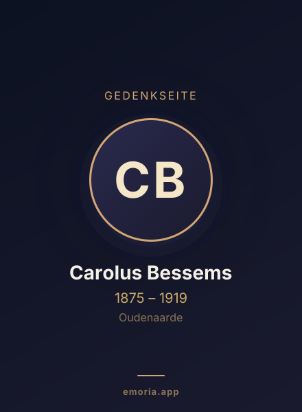 Gedenkportrait von Carolus Bessems