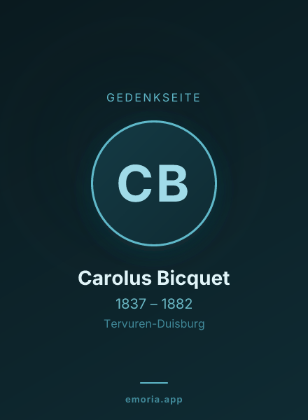 Gedenkportrait von Carolus Bicquet