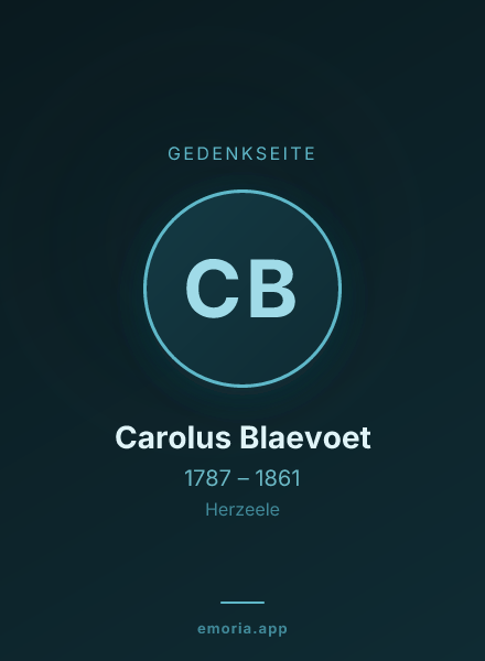 Gedenkportrait von Carolus Blaevoet