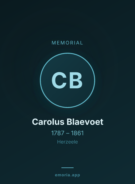 Memorial portrait of Carolus Blaevoet