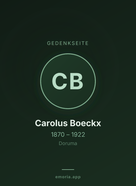 Gedenkportrait von Carolus Boeckx