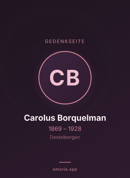 Gedenkportrait von Carolus Borquelman
