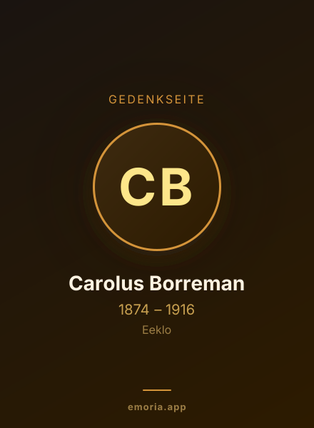 Gedenkportrait von Carolus Borreman