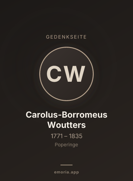 Gedenkportrait von Carolus-Borromeus Woutters