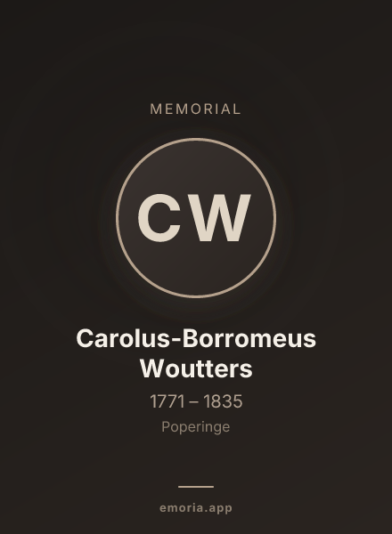 Memorial portrait of Carolus-Borromeus Woutters