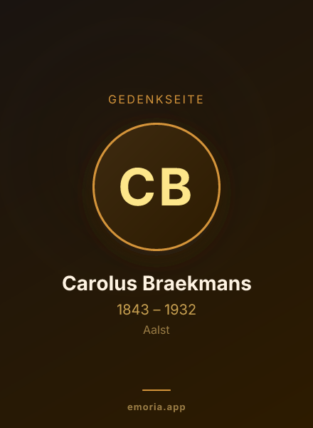 Gedenkportrait von Carolus Braekmans