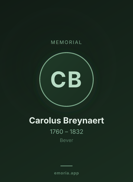 Memorial portrait of Carolus Breynaert