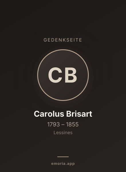 Gedenkportrait von Carolus Brisart