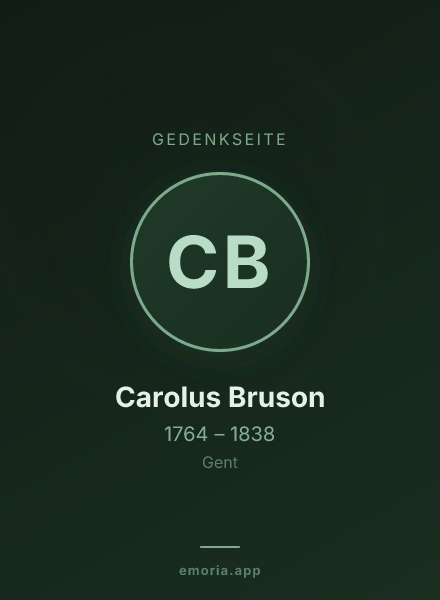 Gedenkportrait von Carolus Bruson