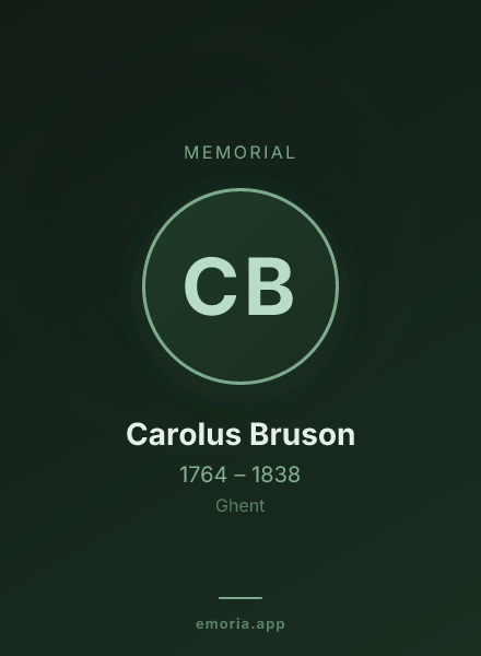Memorial portrait of Carolus Bruson