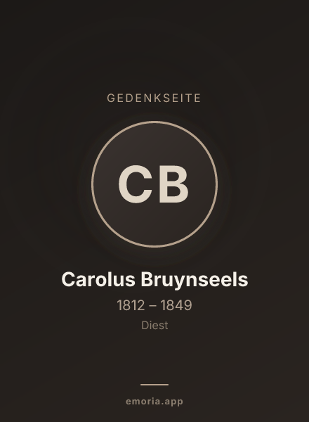 Gedenkportrait von Carolus Bruynseels
