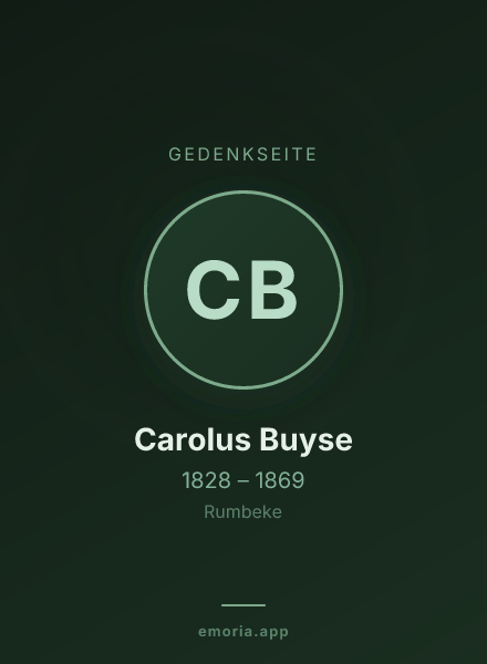 Gedenkportrait von Carolus Buyse