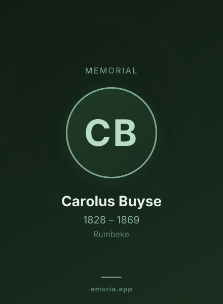 Memorial portrait of Carolus Buyse