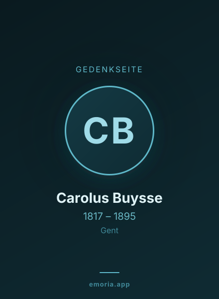 Gedenkportrait von Carolus Buysse