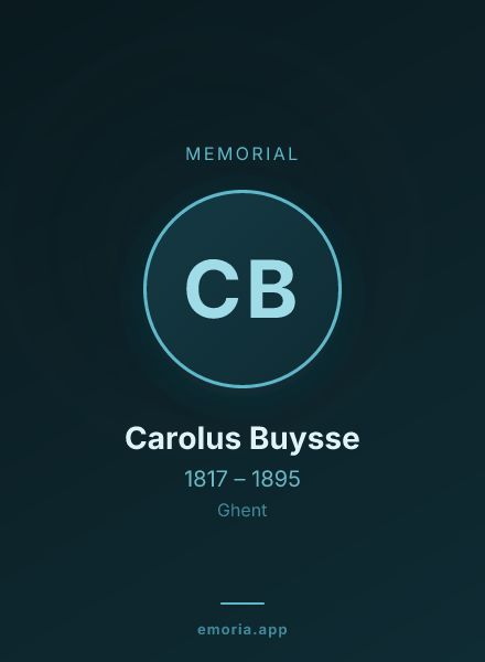 Memorial portrait of Carolus Buysse