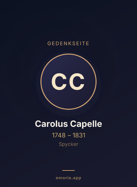 Gedenkportrait von Carolus Capelle
