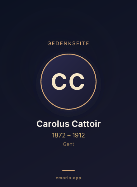 Gedenkportrait von Carolus Cattoir