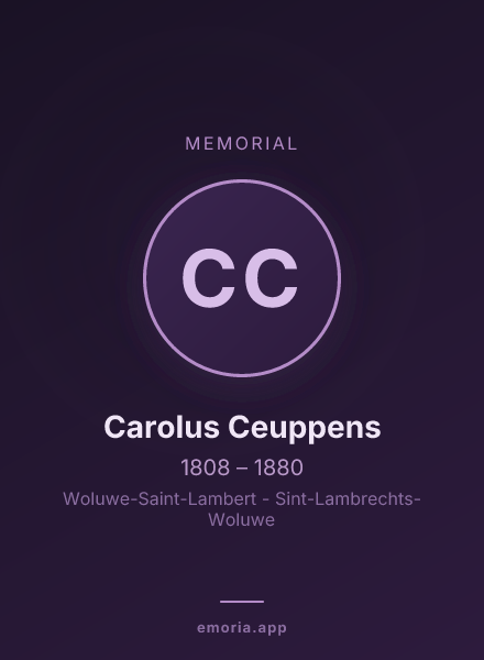 Memorial portrait of Carolus Ceuppens