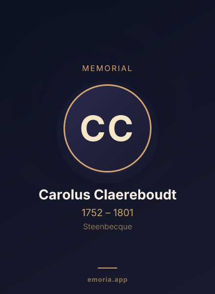 Memorial portrait of Carolus Claereboudt
