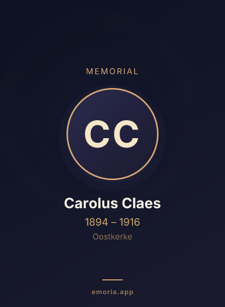 Memorial portrait of Carolus Claes