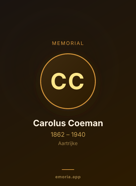 Memorial portrait of Carolus Coeman