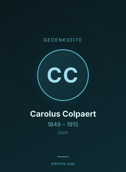 Gedenkportrait von Carolus Colpaert