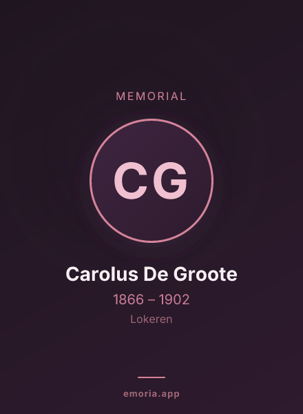 Memorial portrait of Carolus De Groote