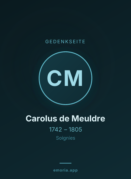 Gedenkportrait von Carolus de Meuldre