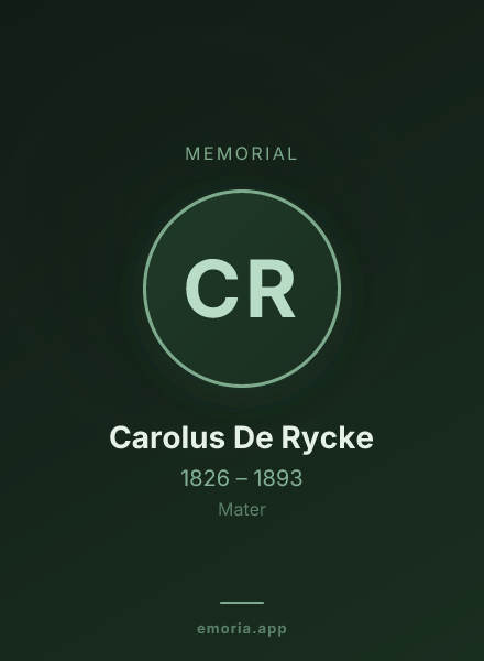 Memorial portrait of Carolus De Rycke