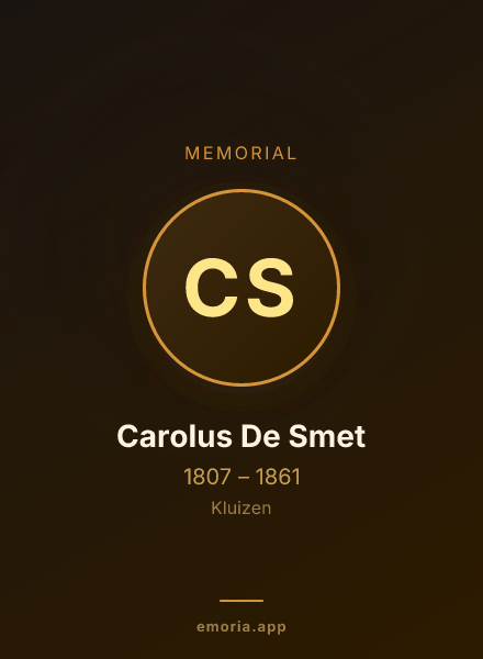 Memorial portrait of Carolus De Smet