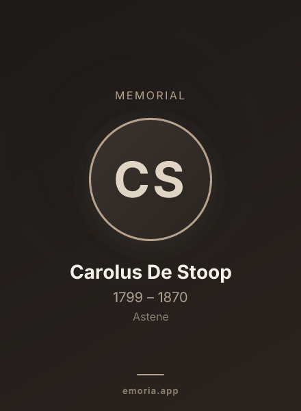Memorial portrait of Carolus De Stoop
