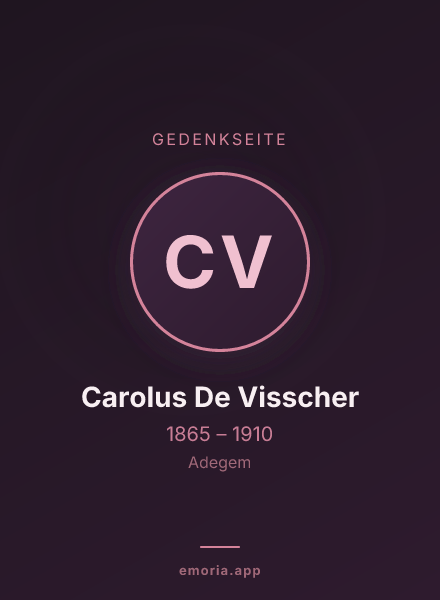 Gedenkportrait von Carolus De Visscher