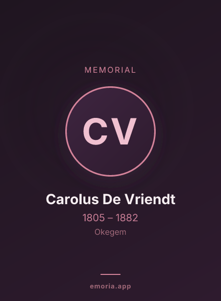 Memorial portrait of Carolus De Vriendt