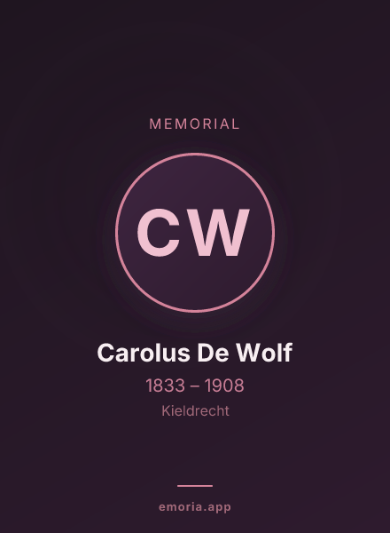 Memorial portrait of Carolus De Wolf