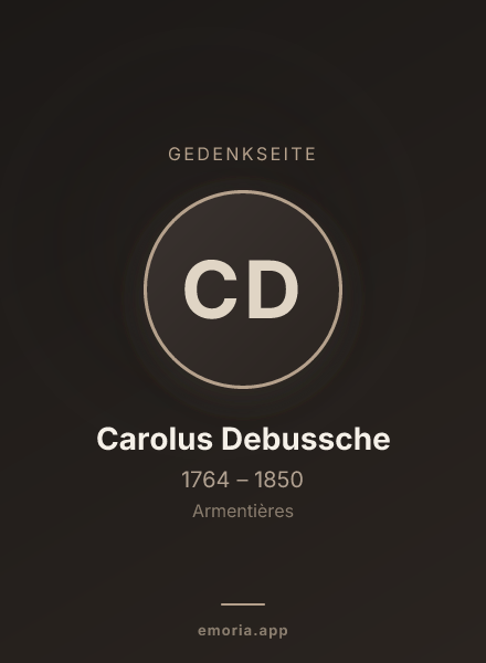 Gedenkportrait von Carolus Debussche