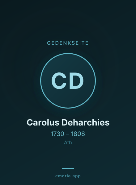 Gedenkportrait von Carolus Deharchies
