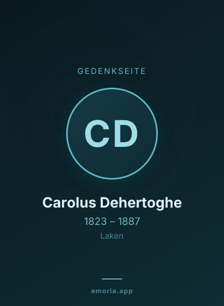 Gedenkportrait von Carolus Dehertoghe