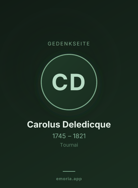 Gedenkportrait von Carolus Deledicque