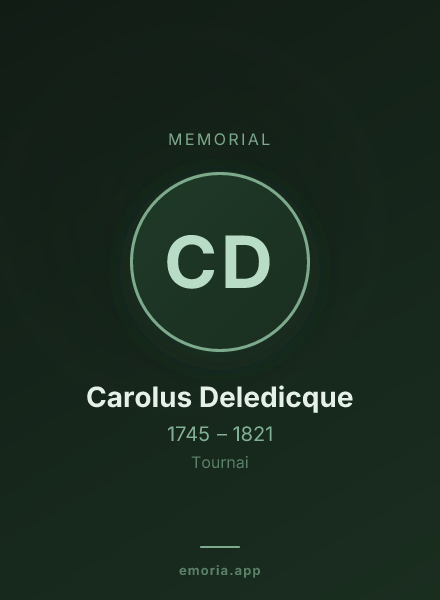 Memorial portrait of Carolus Deledicque