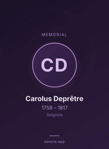 Memorial portrait of Carolus Deprêtre
